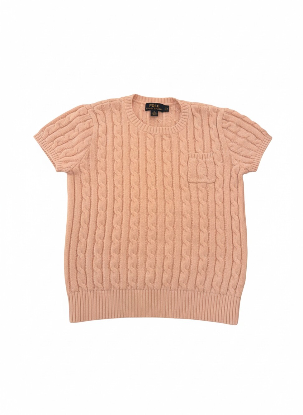 Polo Ralph Lauren Pink Cable Knit Sweater Size 12-14 Girls